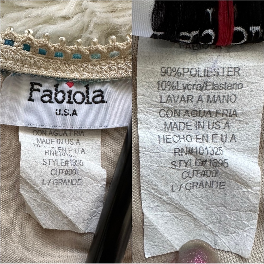Vintage Fabiola USA Skirt Midi Y2K Pull On Sheer Floral Blue Brown Sz L - Picture 6 of 8